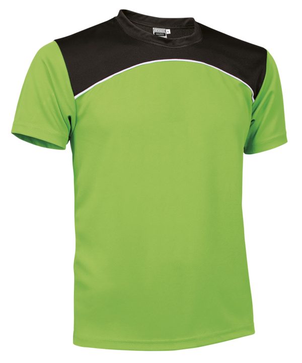 Miliar Ropa Laboral CAMISETA TÉCNICA MAURICE VERDE MANZANA-BLANCO-NEGRO - 4/5