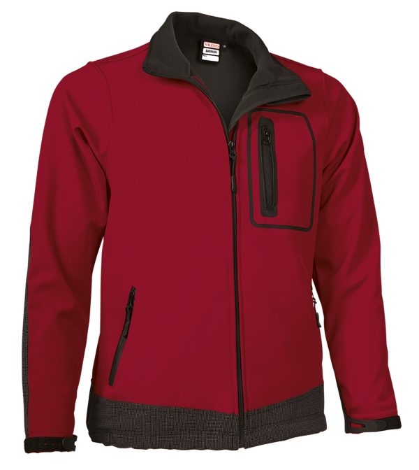 Miliar Ropa Laboral CHAQUETA SOFTSHELL BATAVIA ROJO LOTO-NEGRO - 3