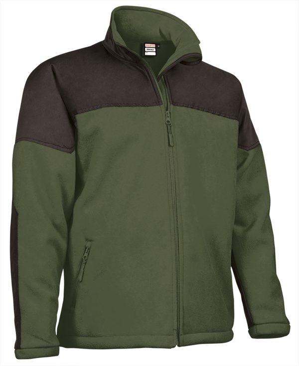 Miliar Ropa Laboral CHAQUETA SOFTSHELL MAKALU VERDE MILITAR-NEGRO - S
