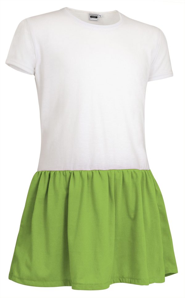 Miliar Ropa Laboral VESTIDO SUNNY BLANCO-VERDE MANZANA - 3/4