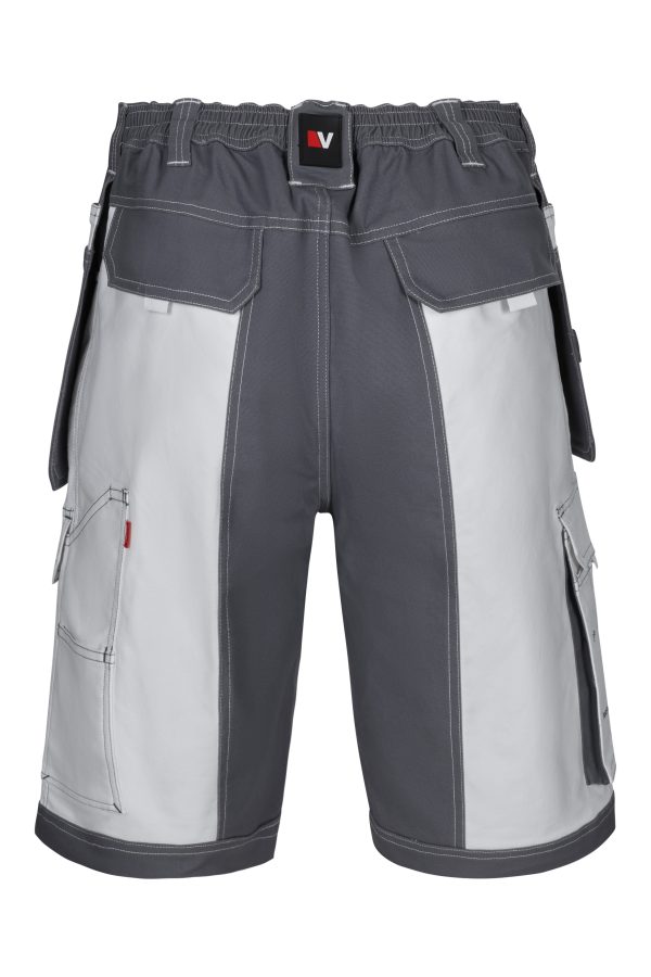 Miliar Ropa Laboral 103029S.BERMUDA CANVAS STRETCH Blanco/Gris 3XL