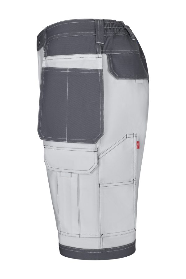 Miliar Ropa Laboral 103029S.BERMUDA CANVAS STRETCH Blanco/Gris 3XL