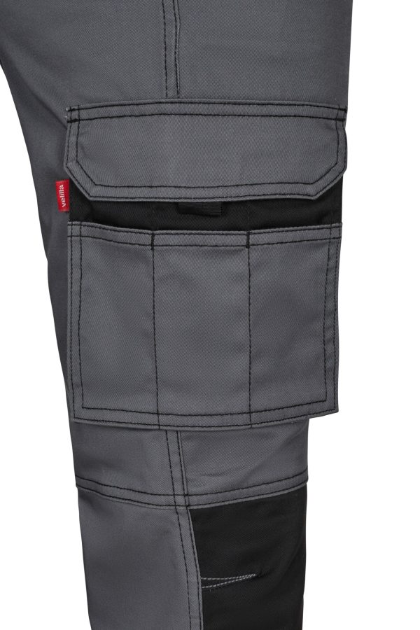 Miliar Ropa Laboral 103031S.PANTALÓN STRETCH BICOLOR Gris/NEGRO 36