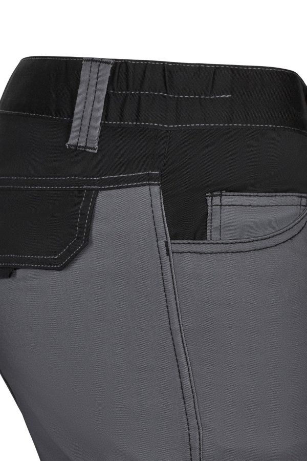 Miliar Ropa Laboral 103031S.PANTALÓN STRETCH BICOLOR Gris/NEGRO 36