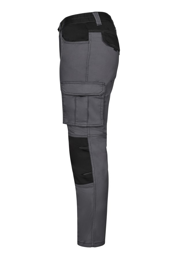 Miliar Ropa Laboral 103031S.PANTALÓN STRETCH BICOLOR Gris/NEGRO 36