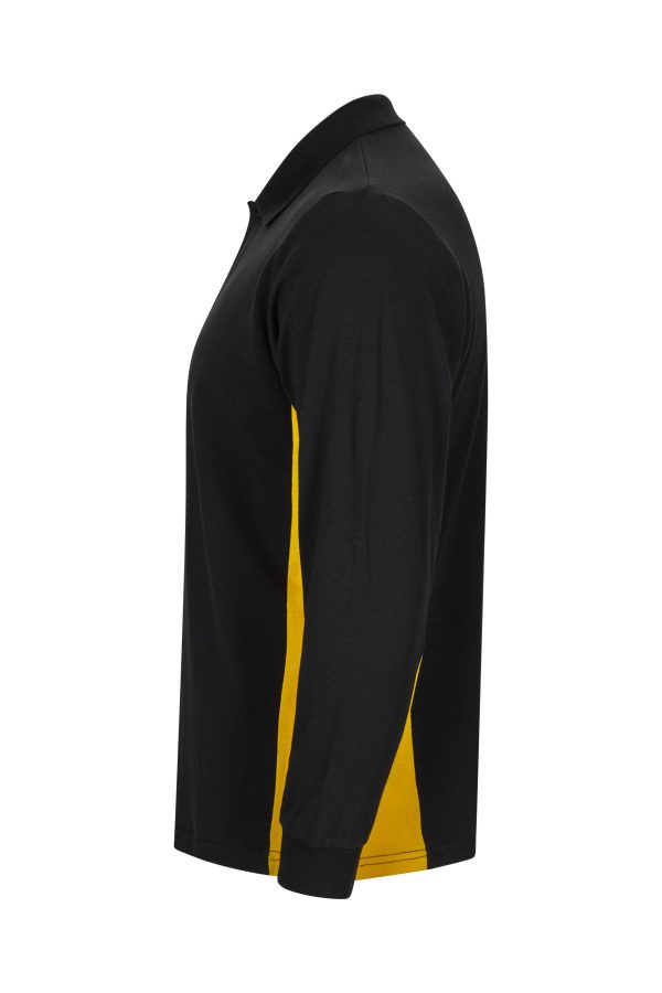 Miliar Ropa Laboral 105514.POLO BICOLOR ML NEGRO/Amarillo 2XL