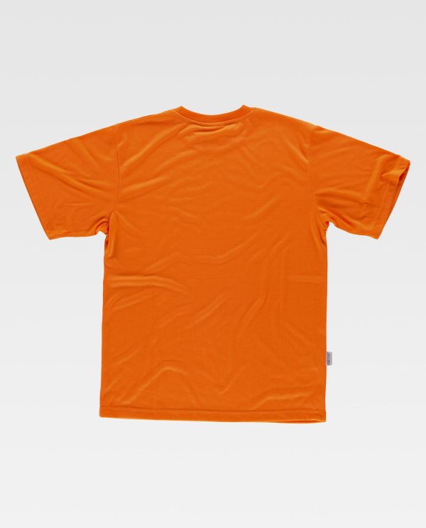 Miliar Ropa Laboral Camiseta de alta visibilidad de manga corta en poliéster. Corte clásico. Cuello redondo en punto canalé con cubrecosturas interior. Tacto suave.