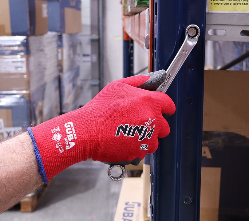 NF00-uso-1 Miliar Ropa Laboral Guante Juba - NF00 NINJA FLEX 7/S Rojo / Gris