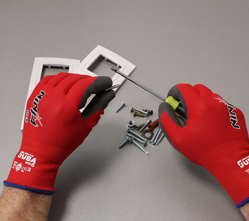 NF00-uso-2 Miliar Ropa Laboral Guante Juba - NF00 NINJA FLEX 7/S Rojo / Gris
