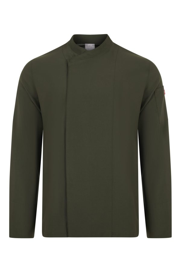 Miliar Ropa Laboral 405210.CHAQUETA COCINA MICROFIBRA ML Verde oliva XL
